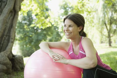 Jupiterimages/Brand X Pictures/Getty Images A stability ball is a great tool for belly workouts.