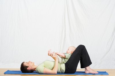 Jupiterimages/Photos.com/Getty Images Stomach exercises after birth can restore muscle tone.