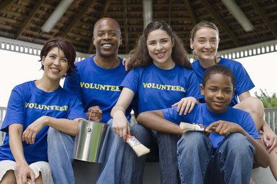 Jupiterimages/Creatas/Getty Images After a disaster, volunteers can contribute to relief and recovery efforts.