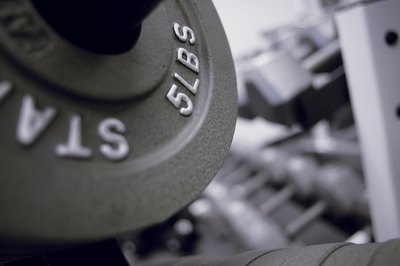 Comstock/Comstock/Getty Images Try the exercise starting with a low weight to calculate the right amount for you.
