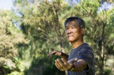 Jupiterimages/BananaStock/Getty Images Developing awareness of breathing and body movement are training basics.