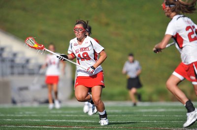 Larry French/Getty Images Sport/Getty Images Lacrosse is a popular girls' high school sport.