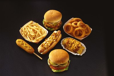 Jupiterimages/Comstock/Getty Images High-fat foods are the most calorically dense.