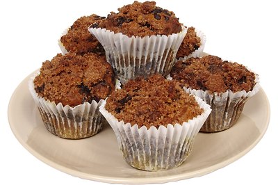 Hemera Technologies/PhotoObjects.net/Getty Images Oat bran muffins make a quick fiber-rich snack to get you going.