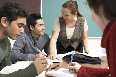 Jupiterimages/Photos.com/Getty Images Faculty handbooks define professorial conduct codes.
