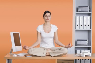Jupiterimages/Goodshoot/Getty Images Stop, drop and breathe to combat anxiety.