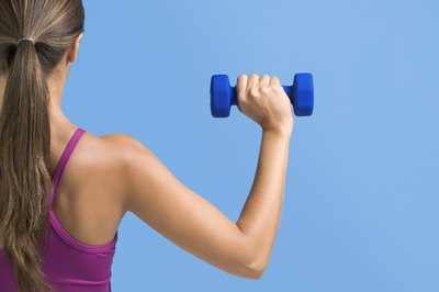 Creatas/Creatas/Getty Images The idea weight for shoulder presses is different for everyone.
