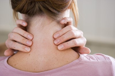 Pixland/Pixland/Getty Images Your workout may be causing neck pain.