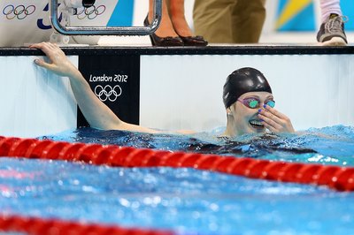 Al Bello/Getty Images Sport/Getty Images Olympian Missy Franklin wears a swim cap while competing.