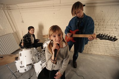 David De Lossy/Photodisc/Getty Images Basements offer private places for band practice.