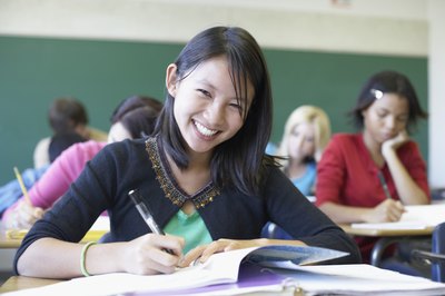 Jack Hollingsworth/Digital Vision/Getty Images Students play an active role in the bilingual education classroom.
