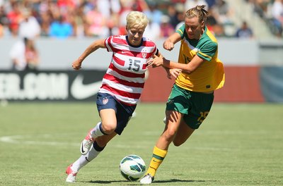 Victor Decolongon/Getty Images Sport/Getty Images Soccer star Megan Rapinoe uses her quickness to beat defenders.