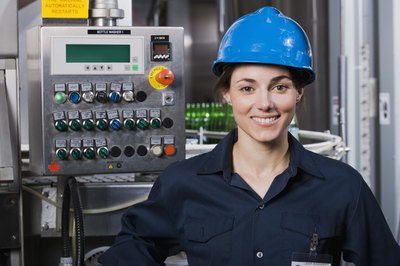 Jupiterimages/Comstock/Getty Images Production workers make and assemble the products we use daily.