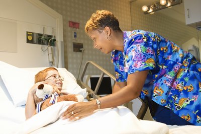 Jupiterimages/Comstock/Getty Images A pediatric nurse can establish rapport with children.