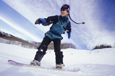 Steve Mason/Photodisc/Getty Images When you stand, your toes shoudn't touch the front edge of the boot.