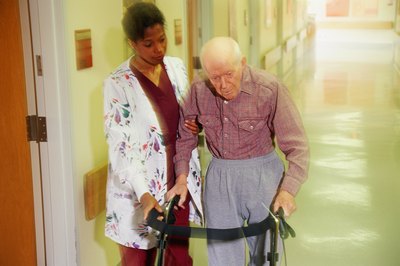 Stockbyte/Stockbyte/Getty Images CNAs and PCAs often work at nursing homes.