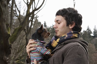 Thomas Northcut/Photodisc/Getty Images Help susceptible dogs handle the chill with a warm jacket.