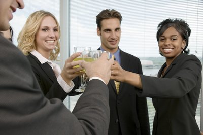 Jupiterimages/liquidlibrary/Getty Images Taking the time to celebrate boosts employee value.