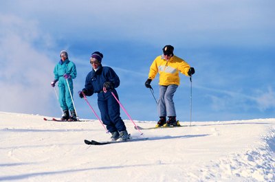 Steve Mason/Photodisc/Getty Images Softer skis turn more easily.