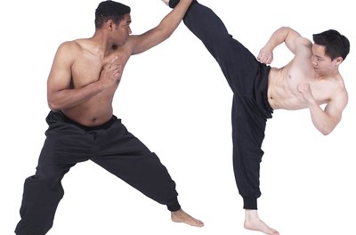 Hemera Technologies/PhotoObjects.net/Getty Images Hwa rang do employs numerous kicking techniques that can be used to control or counter an attack.
