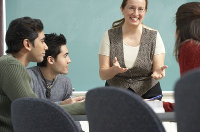 Jupiterimages/Photos.com/Getty Images Communicating effectively is an important skill for adjunct professors.