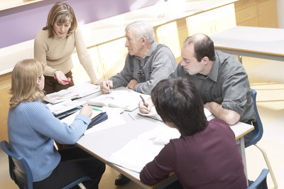 Hemera Technologies/AbleStock.com/Getty Images Job training skills workshops use agendas to let participants know what activities and objectives to expect.
