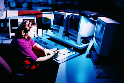 Thinkstock/Comstock/Getty Images Dispatchers deal with emotional callers, so a cool head is called for.
