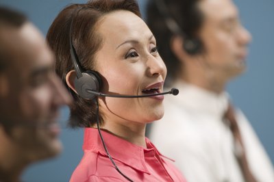 Comstock Images/Comstock/Getty Images Customer service representatives interact with customers on the employer's behalf.