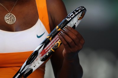 Scott Barbour/Getty Images Sport/Getty Images A broken string can cost you your match.