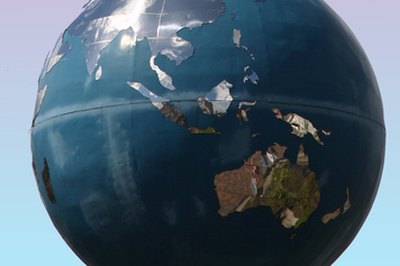 The line running east and west in the center of the globe is the equator.