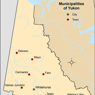 Map Of Canada Dawson City - Maps of the World