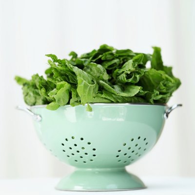 Stockbyte/Stockbyte/Getty Images Although it's nutritious, spinach might not be the best option of increasing your iron intake.