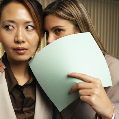 Stockbyte/Stockbyte/Getty Images Employers may be liable for slander if they don't take steps to stop it.