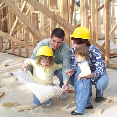 Brand X Pictures/Brand X Pictures/Getty Images Building a home allows you to customize the floor plan according to your needs and desires.