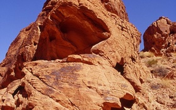 A typical red sandstone formation in the Valley of Fire State Park.