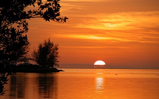 Campers staying in Key West can enjoy spectacular sunsets over the Atlantic Ocean.