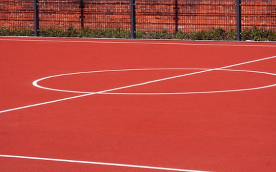 Basketball and volleyball courts are on-site at the Silver Spur RV Park.