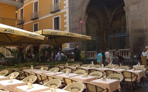 Having a drink in a scenic piazza is one of Sorrento's many charms.