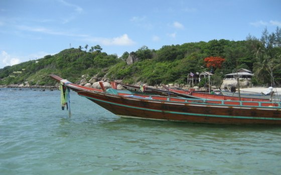 Longtail boats are a common sight on Thailand's beaches.