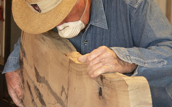 Woodworking is just one of many activities for RV Park residents.