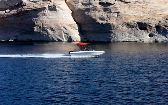 Boat in Topock Gorge