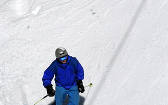 Lake Tahoe consistently has snow through the spring.