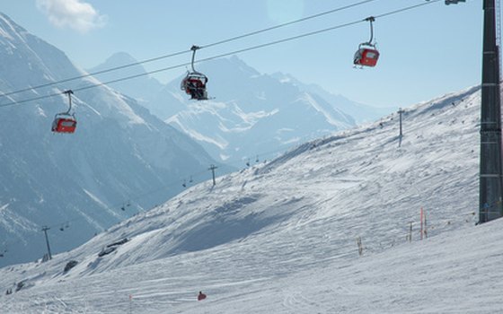 You'll enjoy stunning views of the Alps from the ski lifts.