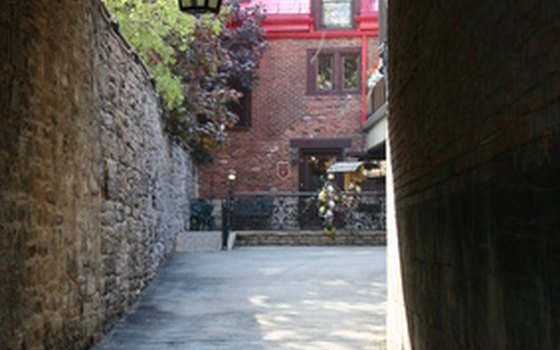 Old Montreal is filled with shops and restaurants.