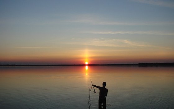 Fishing while watching a beautiful sunset; two enjoyable activities in the Everglades.