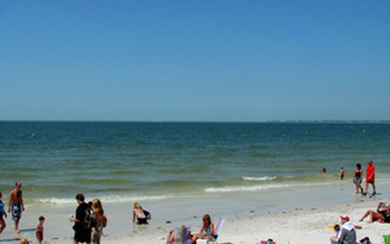 The Gulf Coast has miles of white sand beaches.