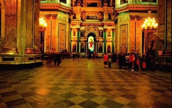 The ornate St. Isaac's Cathedral was completed in 1858.