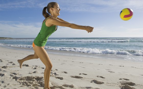 Serve yourself some fun at Sterling Shores' private beach with sand volleyball.