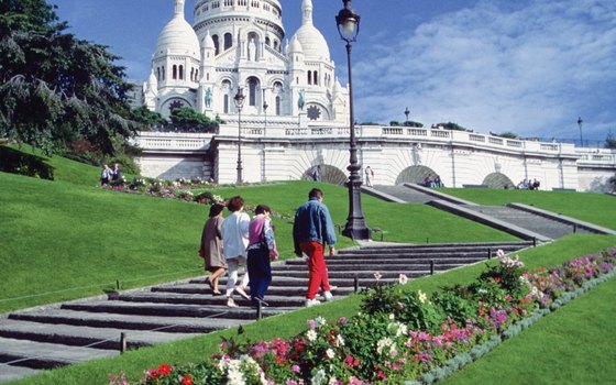 Sacre-Coeur lies in the Montmartre district of Paris.