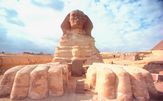 The Great Sphinx lounges just outside Cairo.